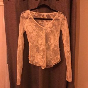 Free people long sleeve #lace size small